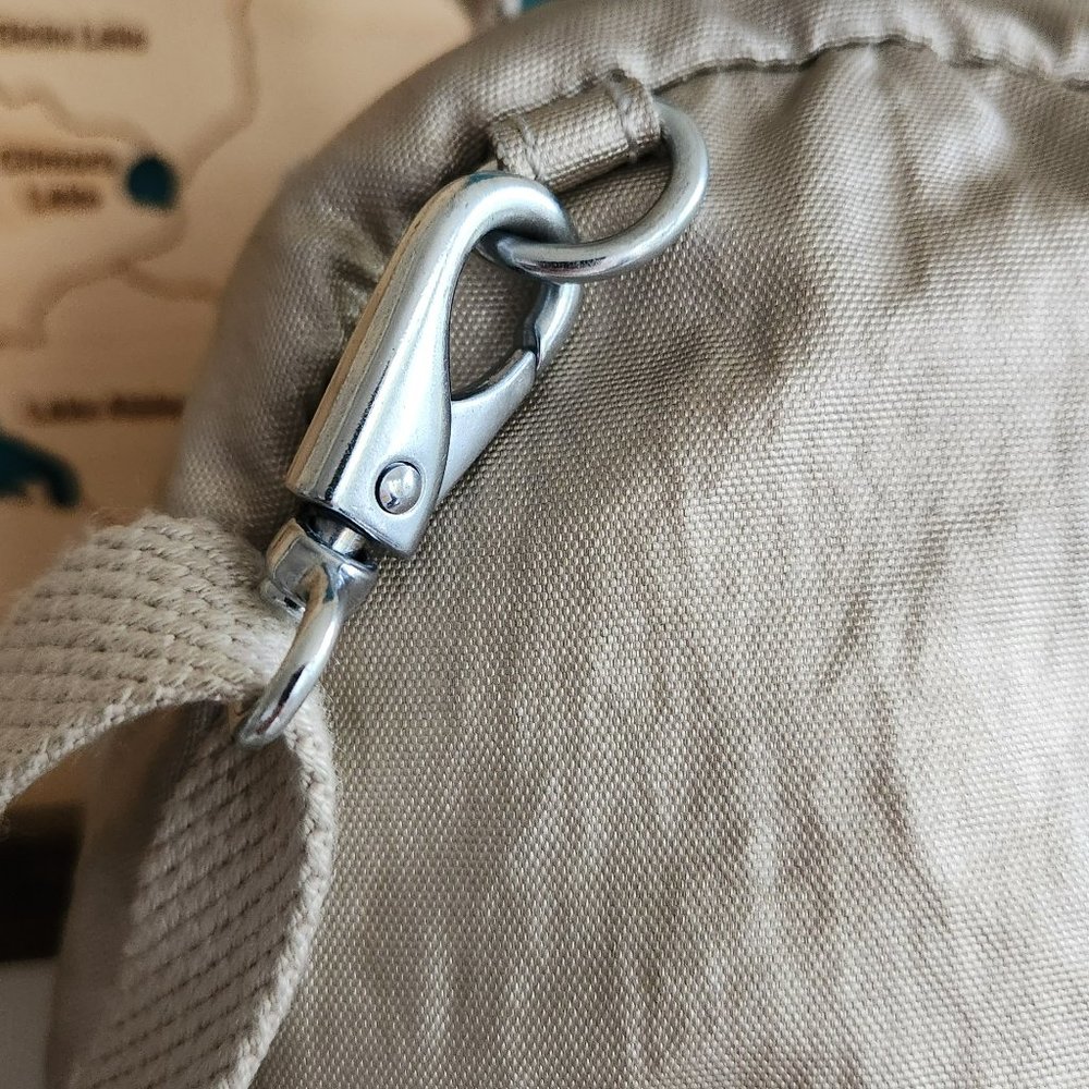 Kipling Mini Convertible Backpack Crossbody Silver Grey Metallic charm - Picture 6 of 15